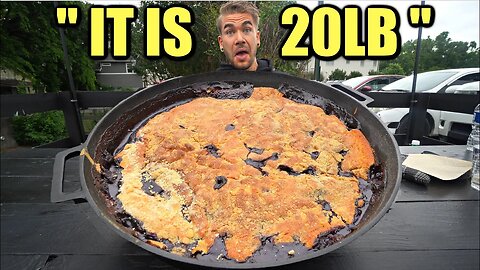 "IT'S FOR 3 PEOPLE, YOU'RE ALONE?" UNBEATEN 20LB AMERICAN FOOD CHALLENGE (Blackberry Cobbler)