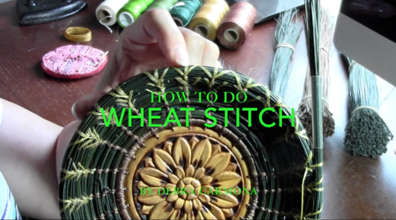 How to do a Wheat Stitch in Pine Needle Baskets