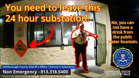 Deputy Dumm Dumm Says You Can't Come In For Water At 24 Hour Substation
