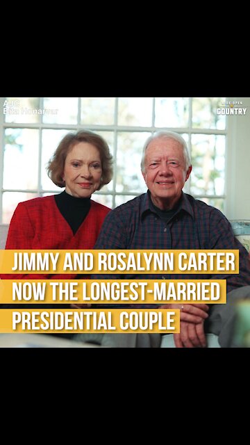 Jimmy and Rosalynn Carter Longest Married Presidential Couple