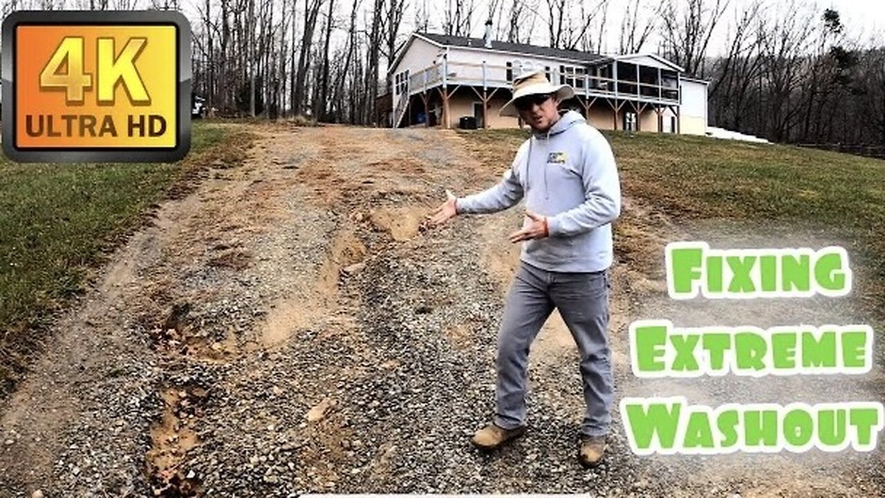 Fixing A Horribly Graded Gravel Driveway | DigginLife21