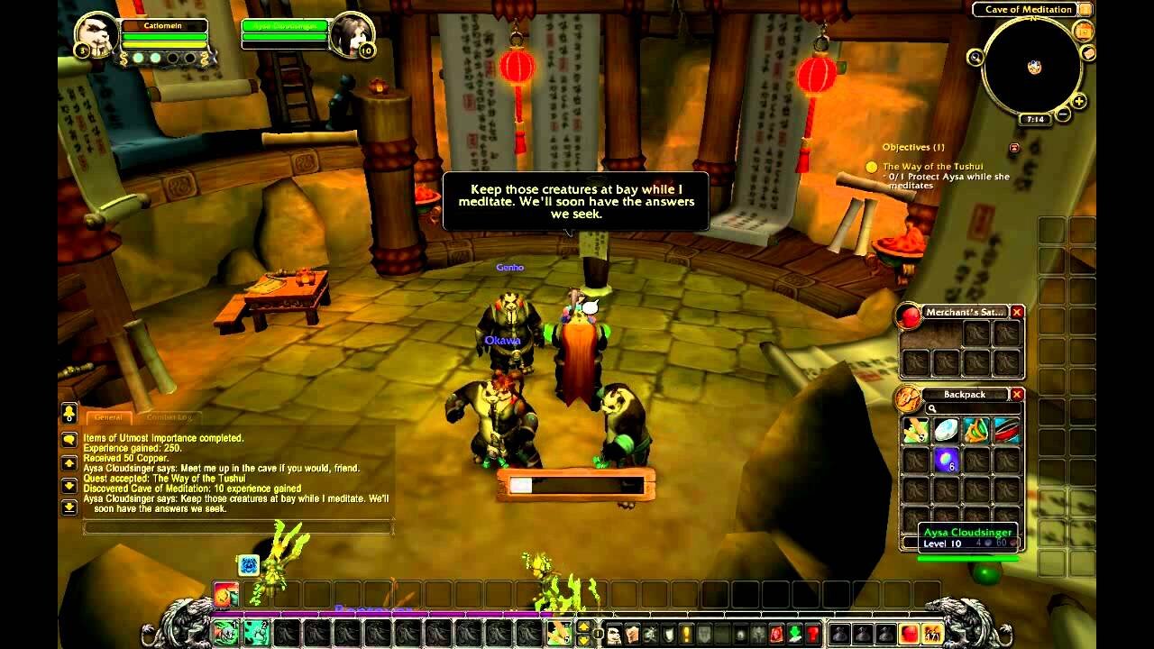Cat Lo Mein part 2 - BETA Pandaren monk starter zone [World of Warcraft]