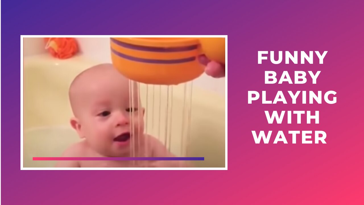 Funny Baby Playing With Water - Baby Outdoor Video - Just Laugh