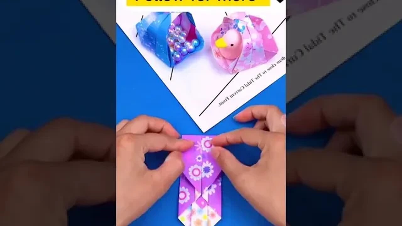 Cute basket#handmade #origami #paper #handcrafts #DIY #fyp #foryou #foryoupage #tiktok