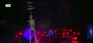 Celebrating Halloween with house decorations