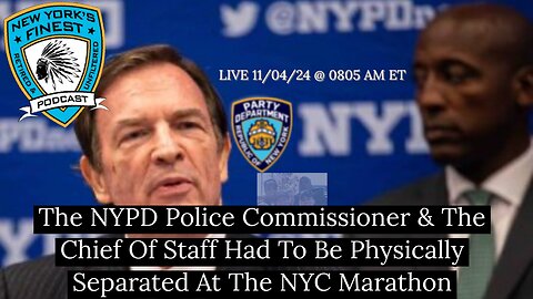The NYPD Police Commissioner and his Chief of Staff Had To Be Physically Separated at NYC Marathon