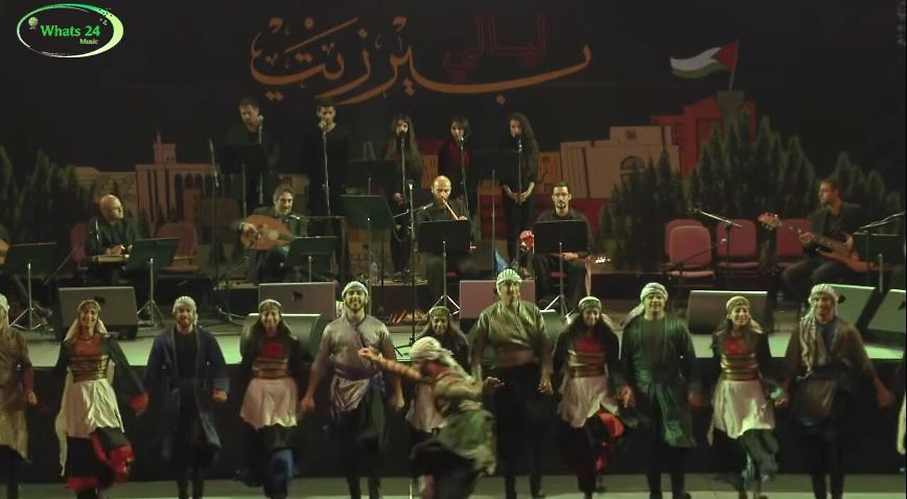 رقصة الدلعونا - دبكة مشتركة صبايا وشباب فلسطين على وقع الناي فقط