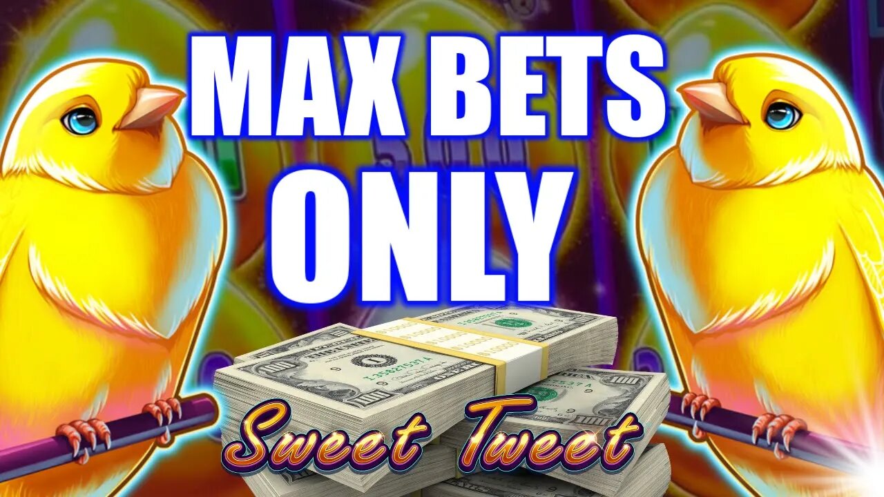 HIGH LIMIT SWEET TWEET! MAX BETS FOR A JACKPOT! DROP N LOCK SLOT MACHINE