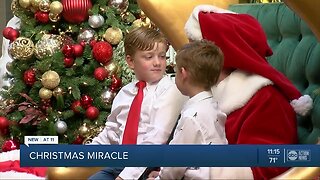 Santa Claus grants wish to bring dad home from deployment for Christmas