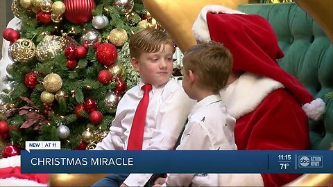 Santa Claus grants wish to bring dad home from deployment for Christmas