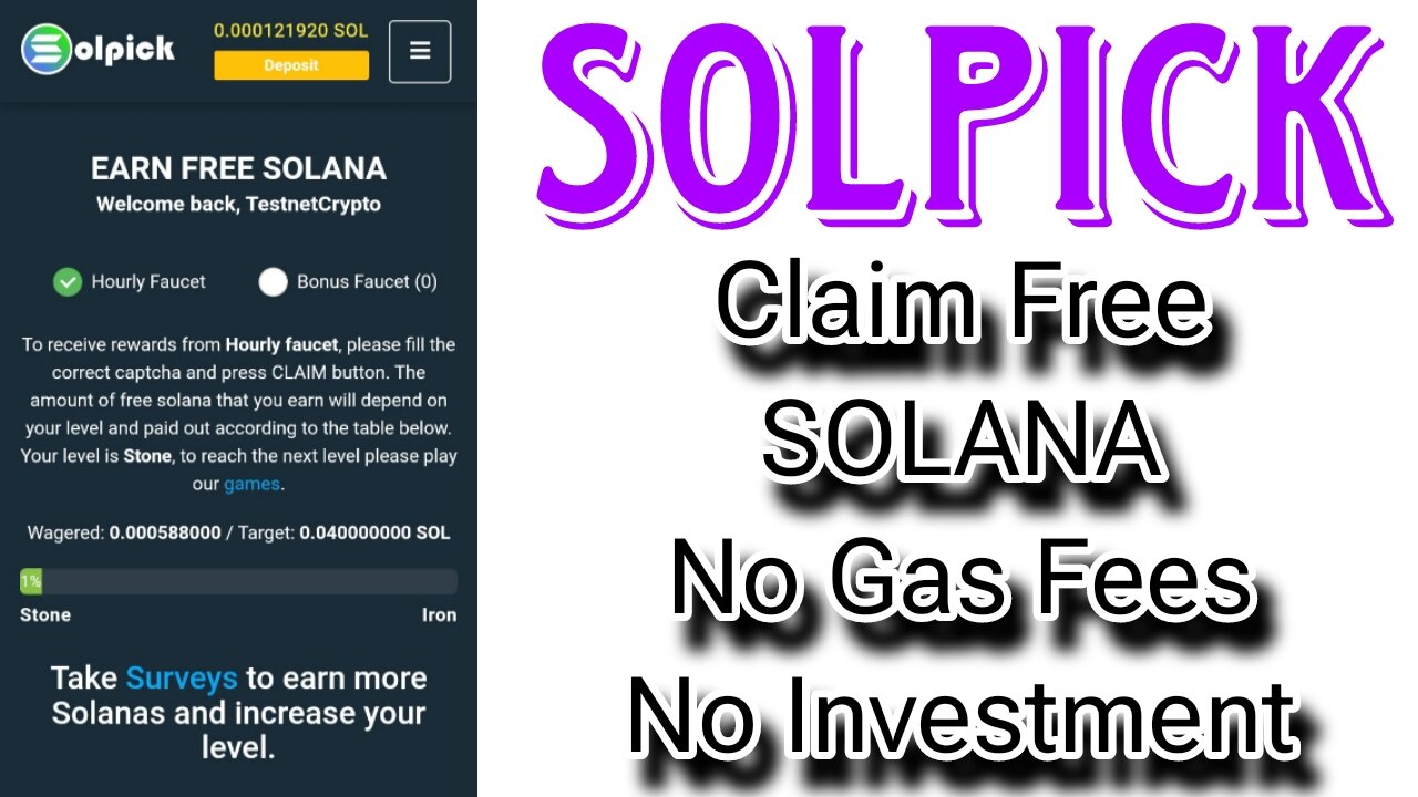SOLPICK.IO | CLAIM FREE SOLANA HOURLY | SOLANA FREE CLOUD MINING