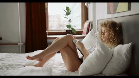 relaxing reading in bed