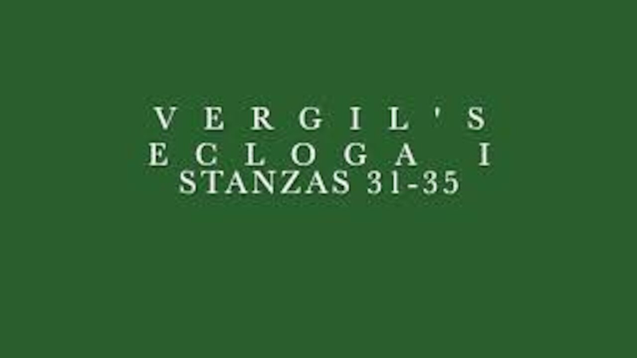 Vergil Ecloga I Stanzas 31-35