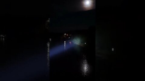 Light Sabre or Flashlight!? Check out how far this light throws! (Convoy L8) #shorts