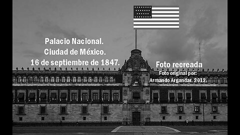 Cuando la bandera estadounidense ondeó en Palacio Nacional de México.