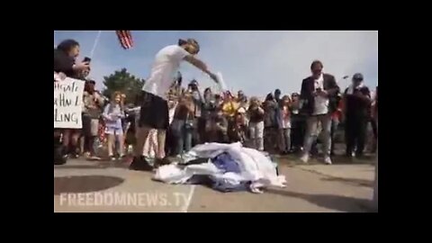 New York Healthcare Workers Burn Uniforms In Protest