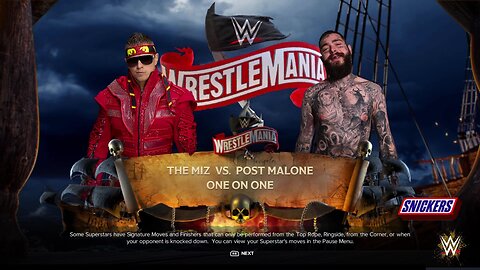 WWE 2k24 Miz vs Post Malone