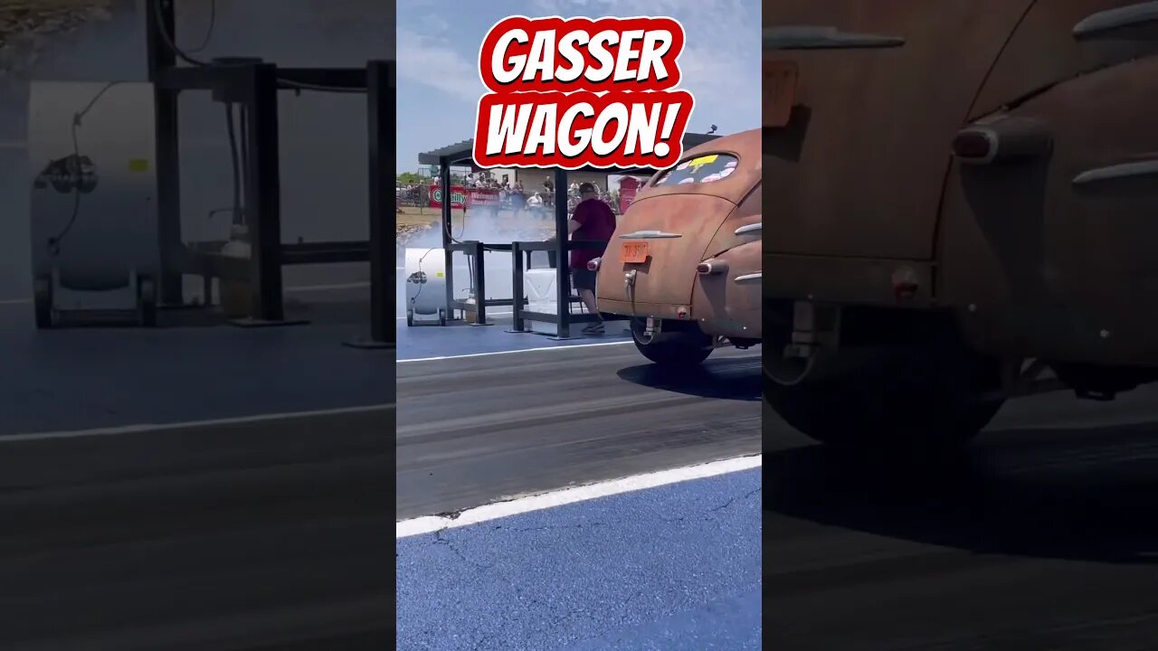 Wicked Chevy Gasser Wagon Burnout! #burnout