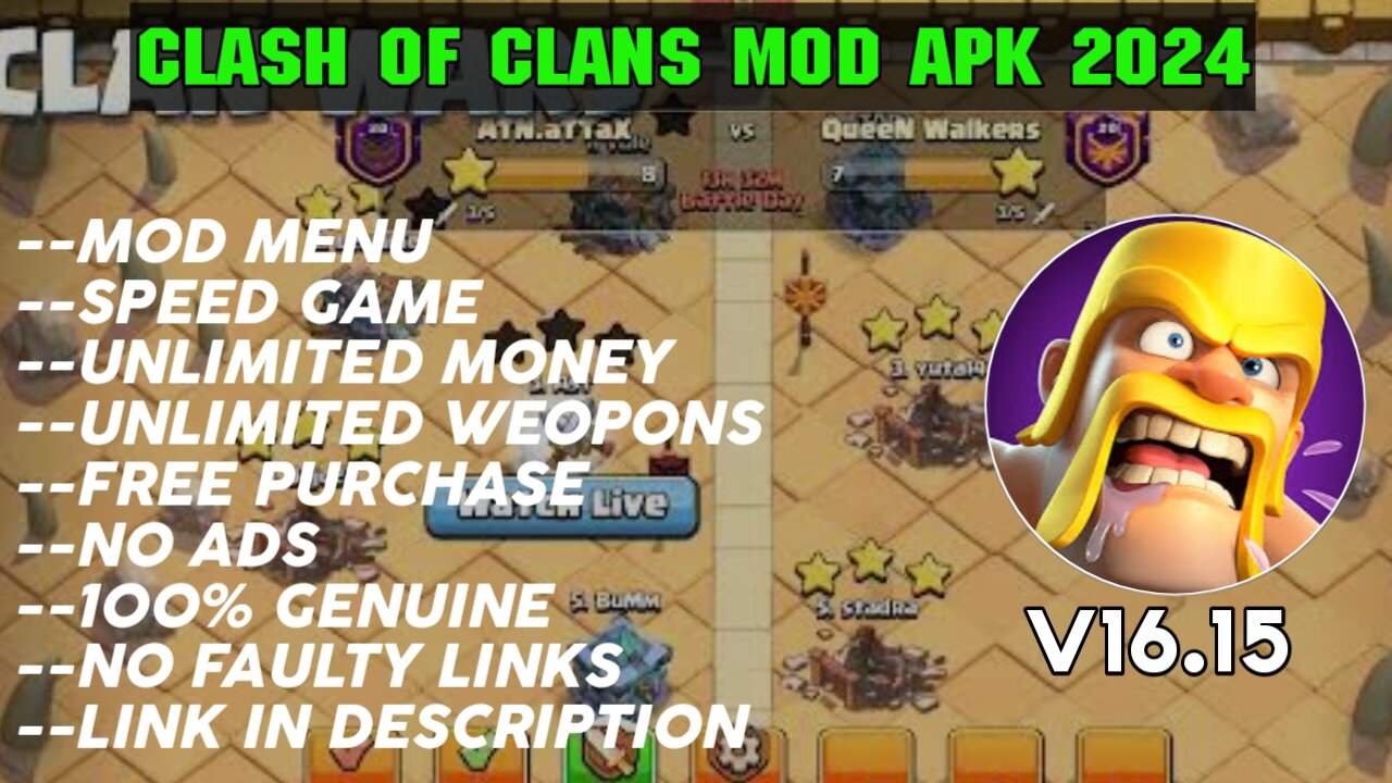 CLASH OF CLANS MOD APK DOWNLOAD| LATEST MOD APK 2024
