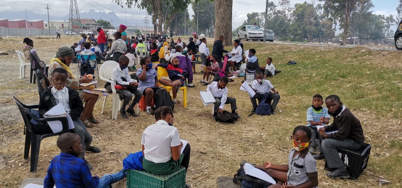 Forest Village residents decided to open a School under the tree