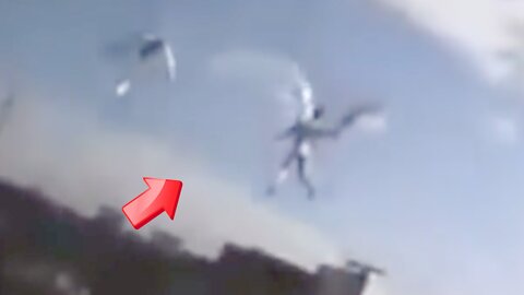 Two fairies doing something while flying in front of a house window [conspiracy]