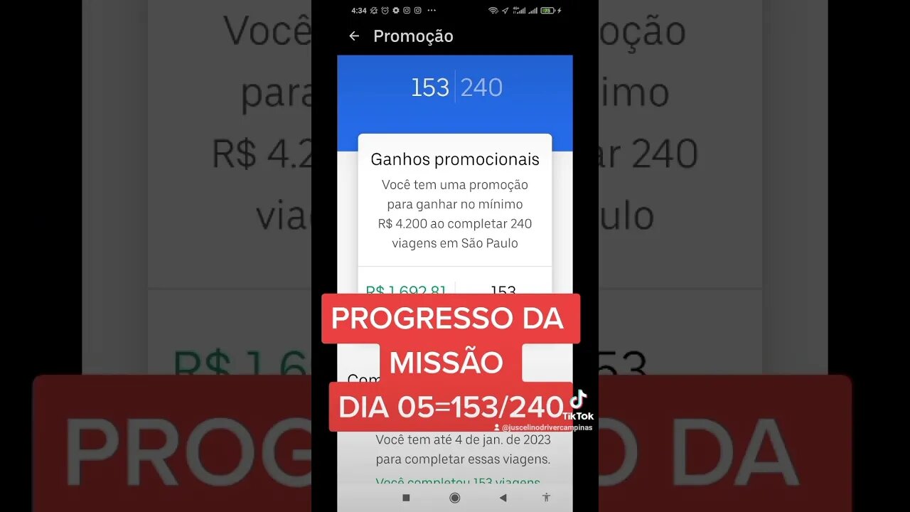 progresso da missão