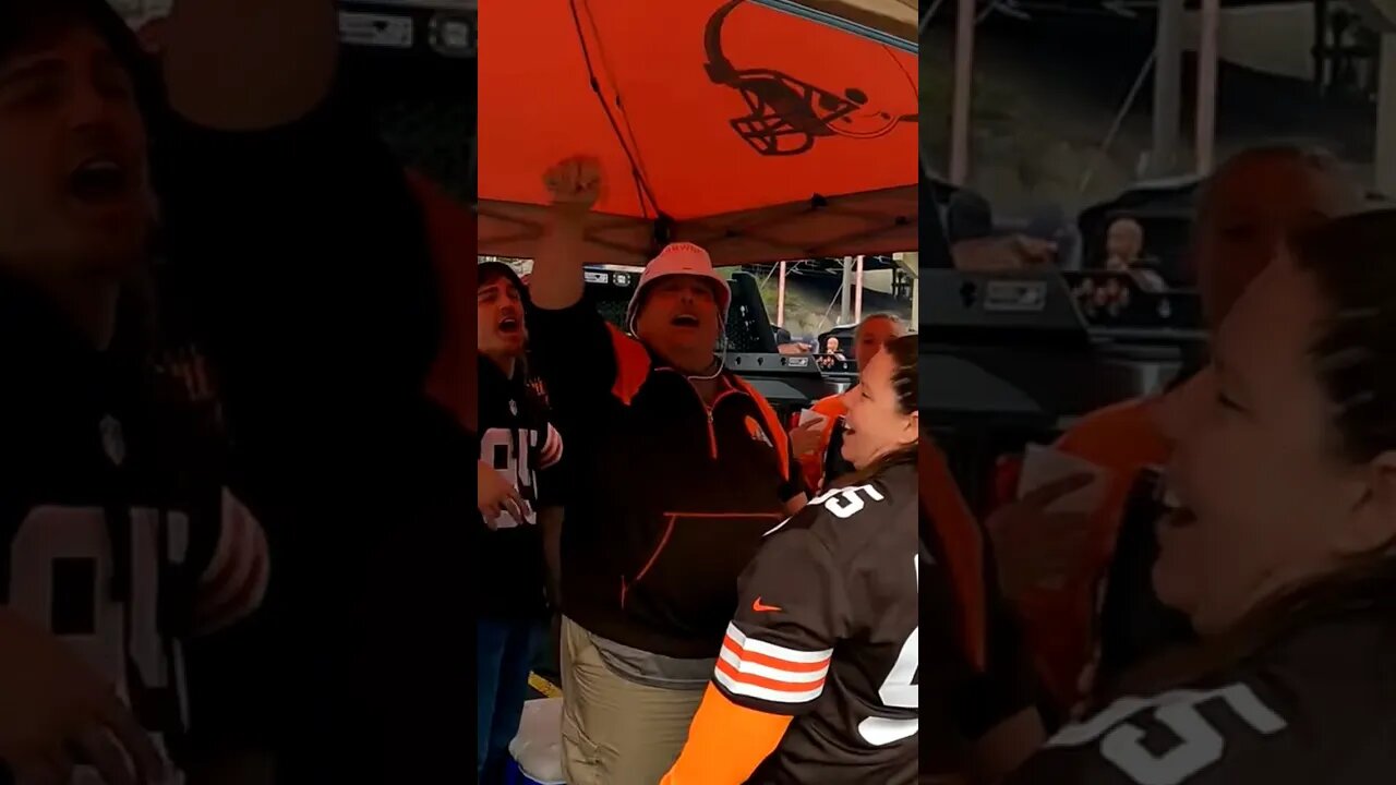 HE WAS RIGHT 😆! HERE WE GO BROWNIES! #browns #clevelandbrowns #tailgate #tailgating #cleveland #216