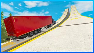 TruckFails | Trucks Jumping - Full Speed - Experiment #228 | BeamNG.Drive |TrucksFails