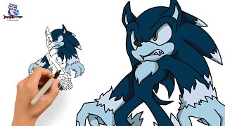 How to Draw Sonic the Werehog Beast Sonic - Art Tutorial