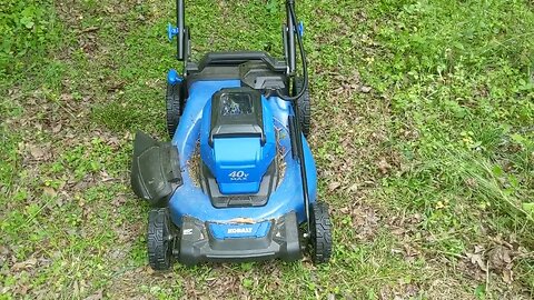 Short Kobalt 40v Mower Update: Mowed a trail thru the back woods.