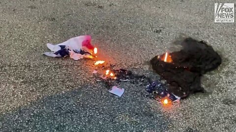 Anti-Israel Demonstrators Burn American Flag Outside Chicago Consulate On 2nd Night Of DNC