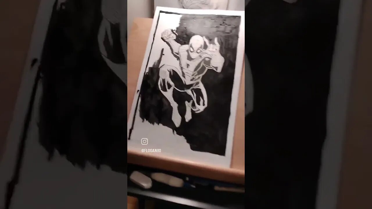 Inking Spiderman! #spiderman #art #drawing #comicbooks #comic #artist #illustration