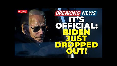 BREAKING LIVE! BIDEN OFFICIALLY DROPS OUT! HERE IS WHAT WE KNOW RIGHT NOW.