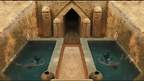 Build Underground House And Add Twin Swimming Pool