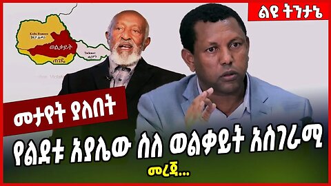 የልደቱ አያሌው ስለ ወልቃይት አስገራሚ መረጃ... Lidetu Ayalew | Welkait | Amhara | Ethiopia