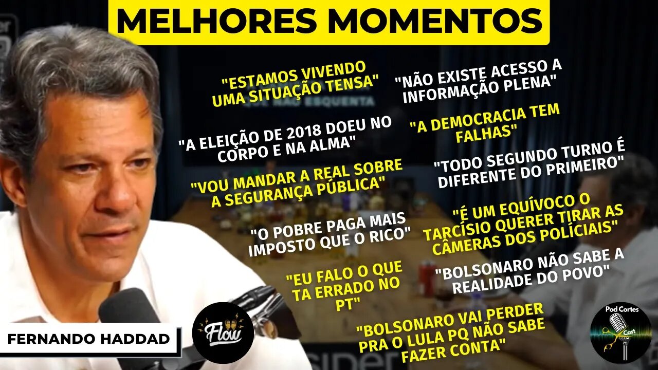 MELHORES MOMENTOS FERNANDO HADDAD - Flow podcast