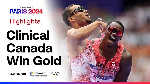 Andre De Grasse leads Canada's 4x100m relay team to stunning Olympic gold | #Paris2024