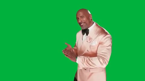 The Rock in Slow Motion Green Screen