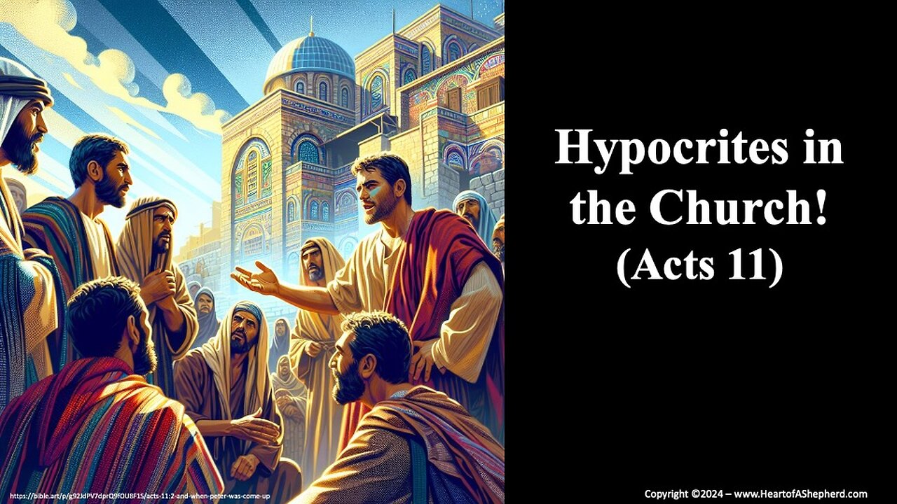 Hypocrites in the Church! (Acts 11) - A daily Bible study from www.HeartofAShepherd.com.
