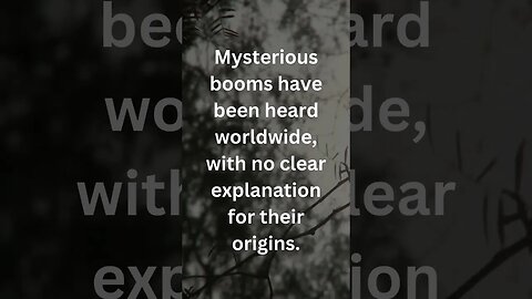 Mysterious Booms #mysteriousbooms #boom #scary #spooky #fyp