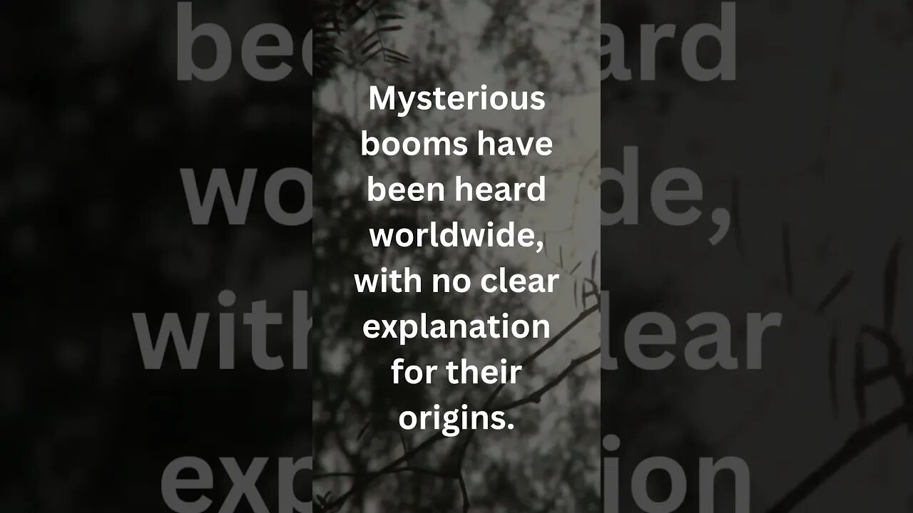 Mysterious Booms #mysteriousbooms #boom #scary #spooky #fyp