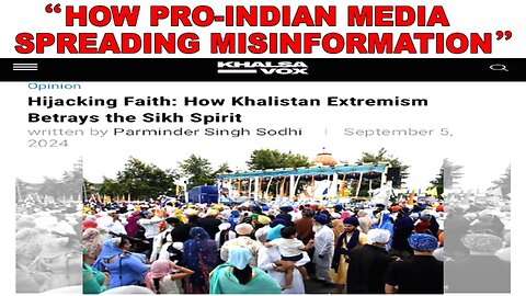 LIVE : 05-09-24 | "HOW PRO-INDIAN MEDIA SPREADING MISINFORMATION” | CURRENT AFFAIRS with JAGJEET