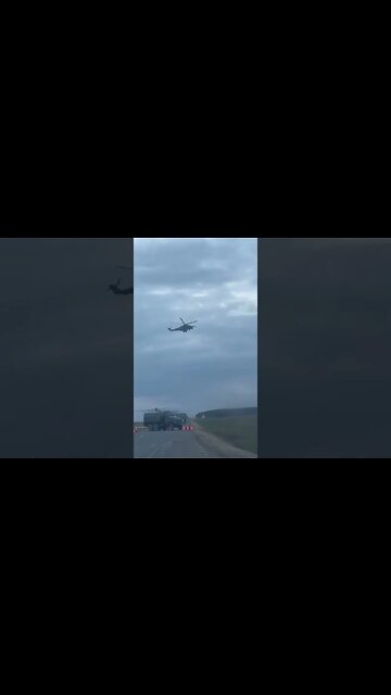 helicopters of the #Russian Aerospace Forces take off from one of the Belarusian routes.
