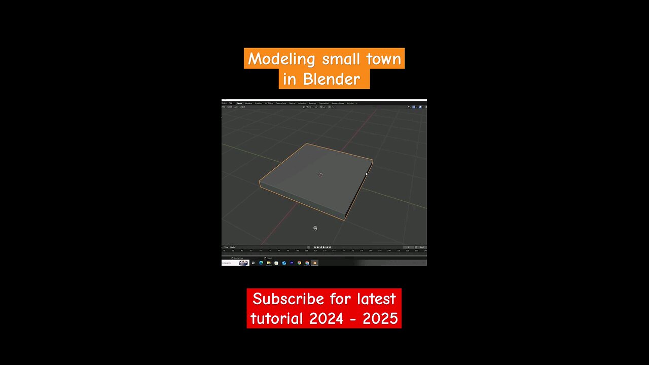 small town modeling in blender