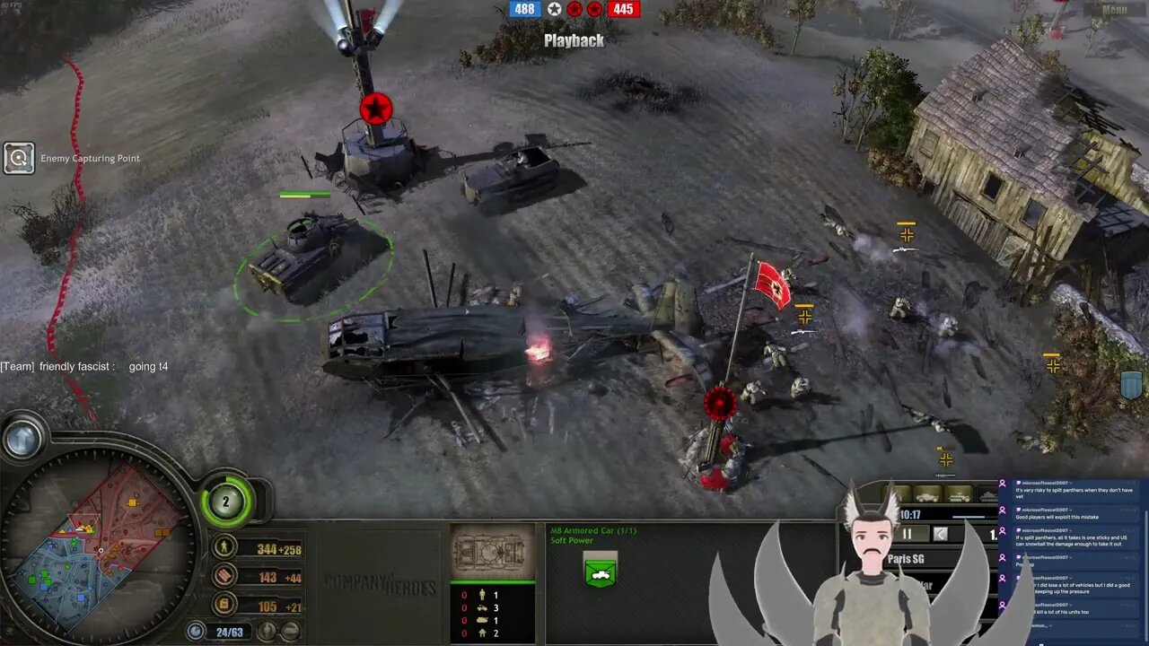 Paris SG, Soft Power vs Friendly Socialist, Ch0n || Company of Heroes 1 Replay