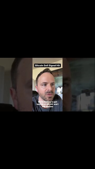 Bitcoin sell signal hit! #bitcoin #crypto #cryptosignal #trading #tradingsignal