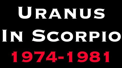Uranus in Scorpio