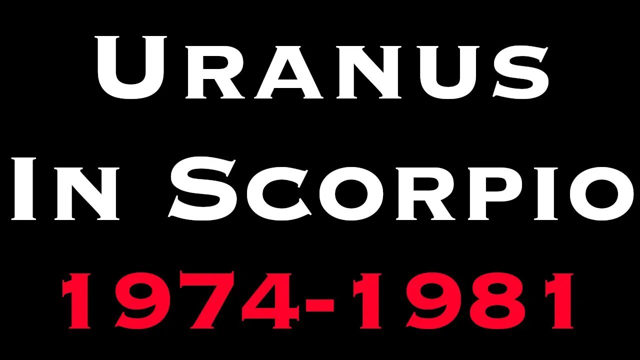 Uranus in Scorpio