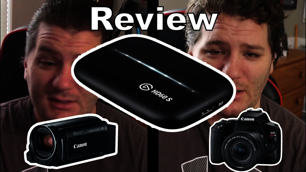 Elgato HD60 S capture card with Canon Vixia and Canon SL3 DSLR camera as webcam