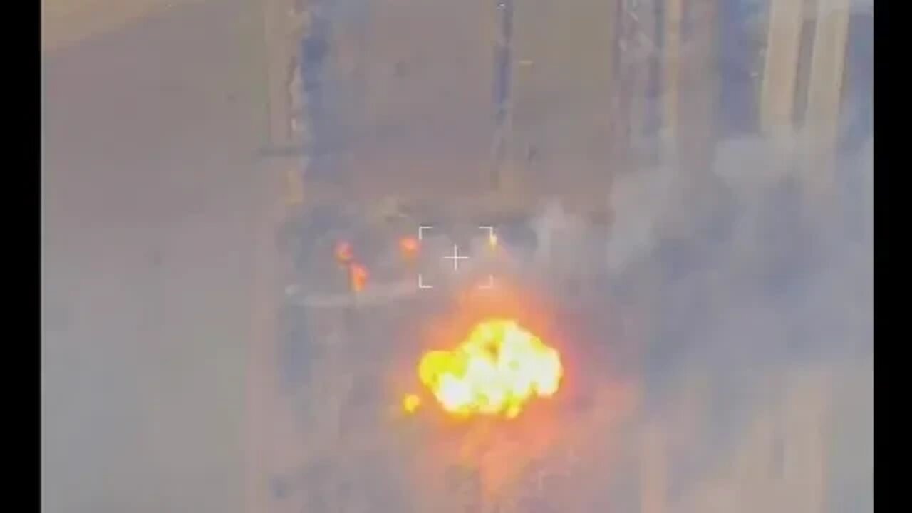 Russian reconnaissance drone records destruction of an Ukrainian Grad MRLS